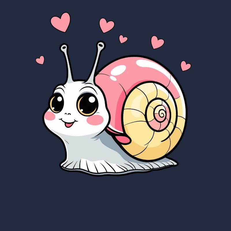 Cute heart-snail