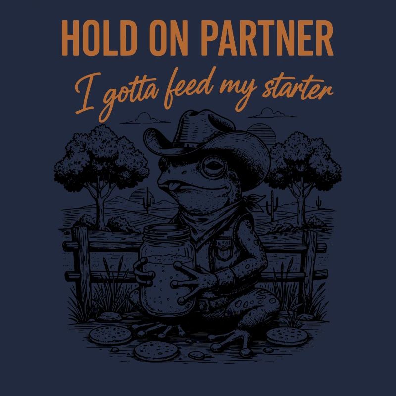 Sourdough Hold On Partner I Gotta Feed My Starter
