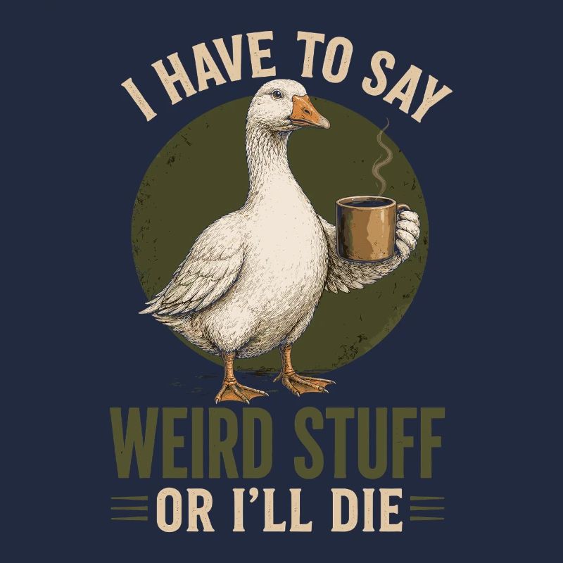Nonsense duck with coffee