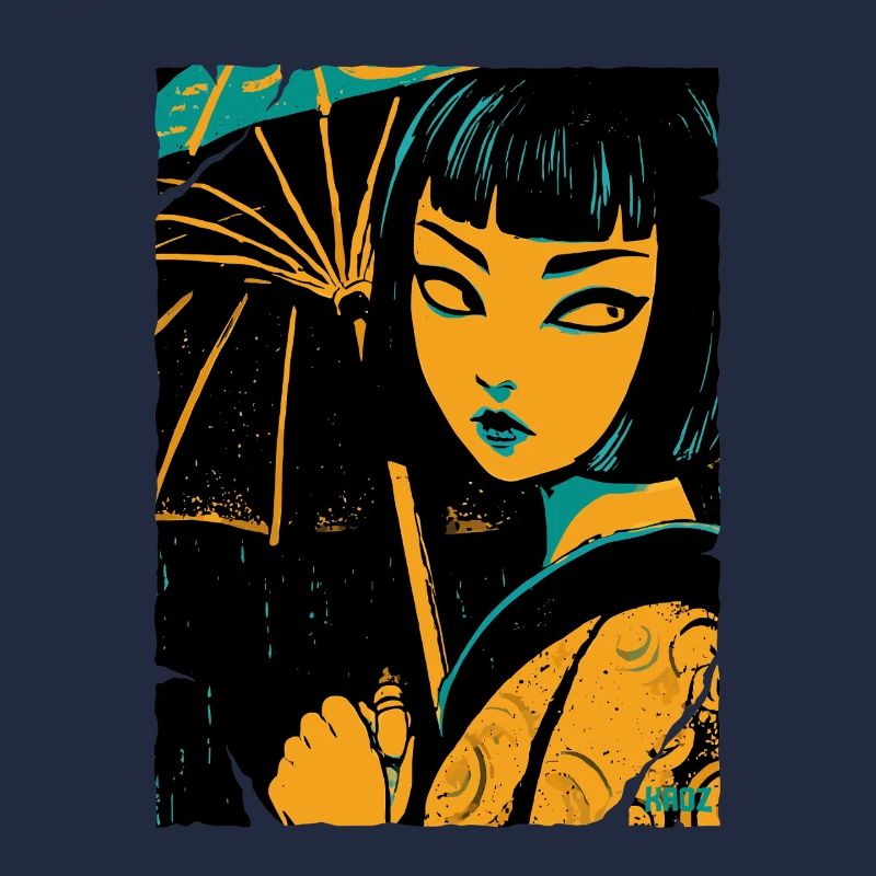 Geisha in neon light