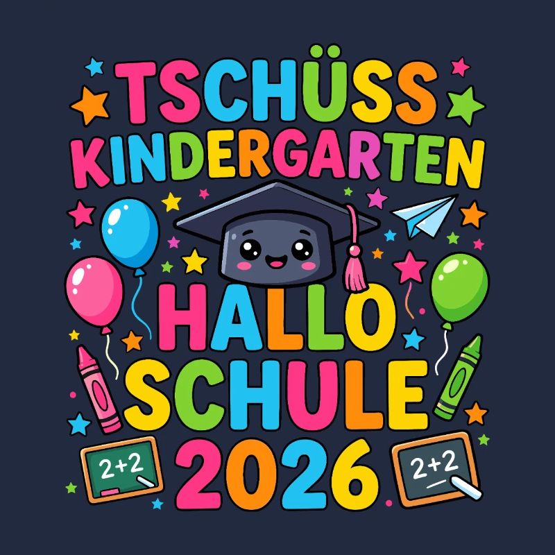 Tschüss Kindergarten Hallo Schule 2026 Einschulung