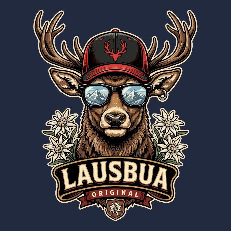 Lausbua Original Bavarian Alpine Hunter Deer
