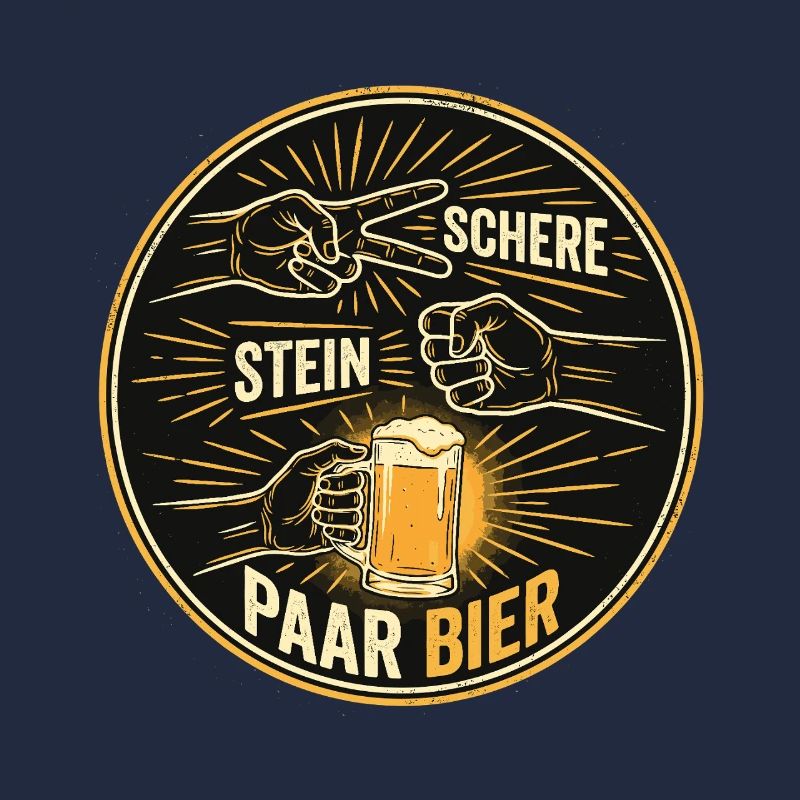Schere Stein Bier German Beer Drinking Game 