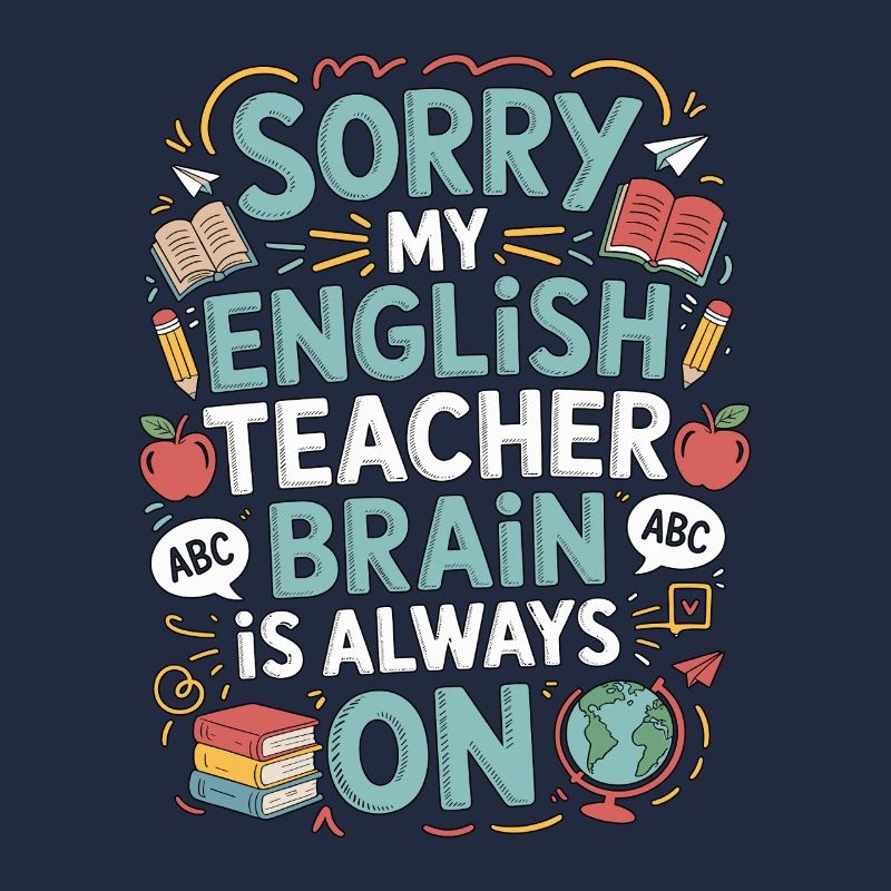 Professeur d’anglais langue seconde désolé mon professeur d’anglais Éducateur d’anglais langue seconde