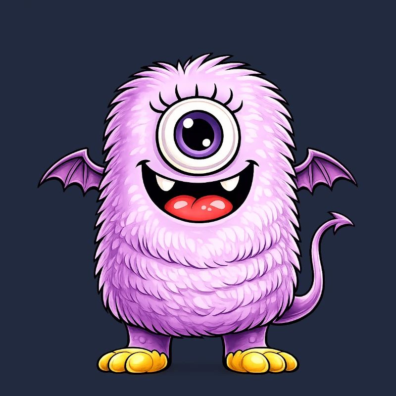 Monstre violet à un œil