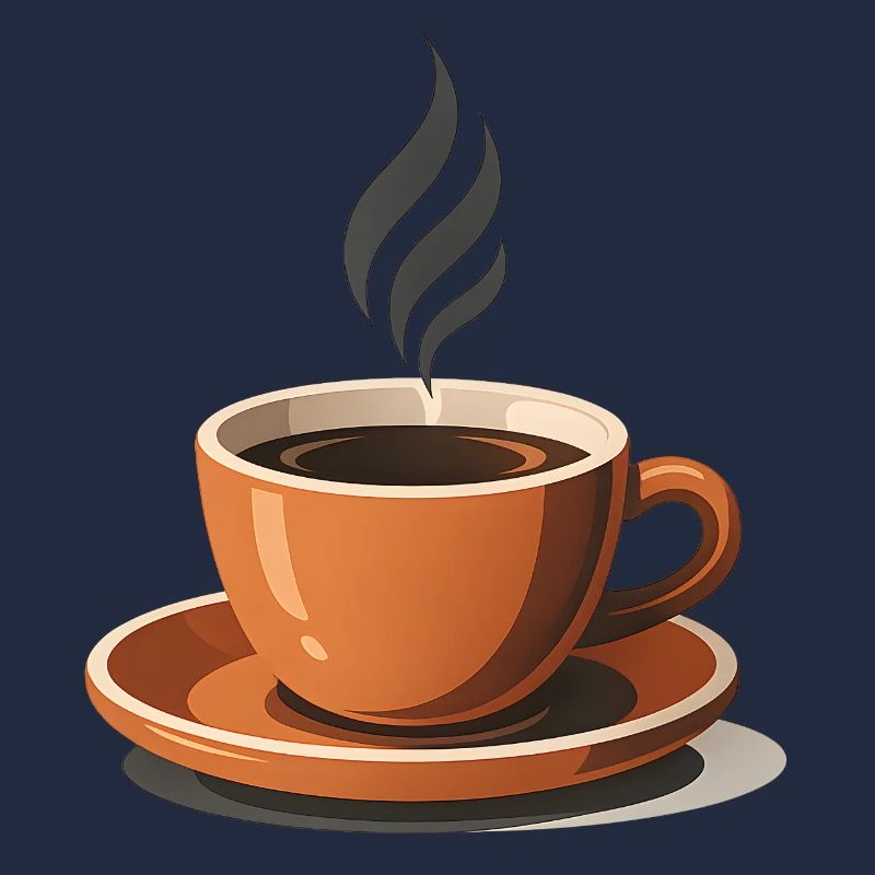 Eine Tasse aromatisch-heißer Kaffee