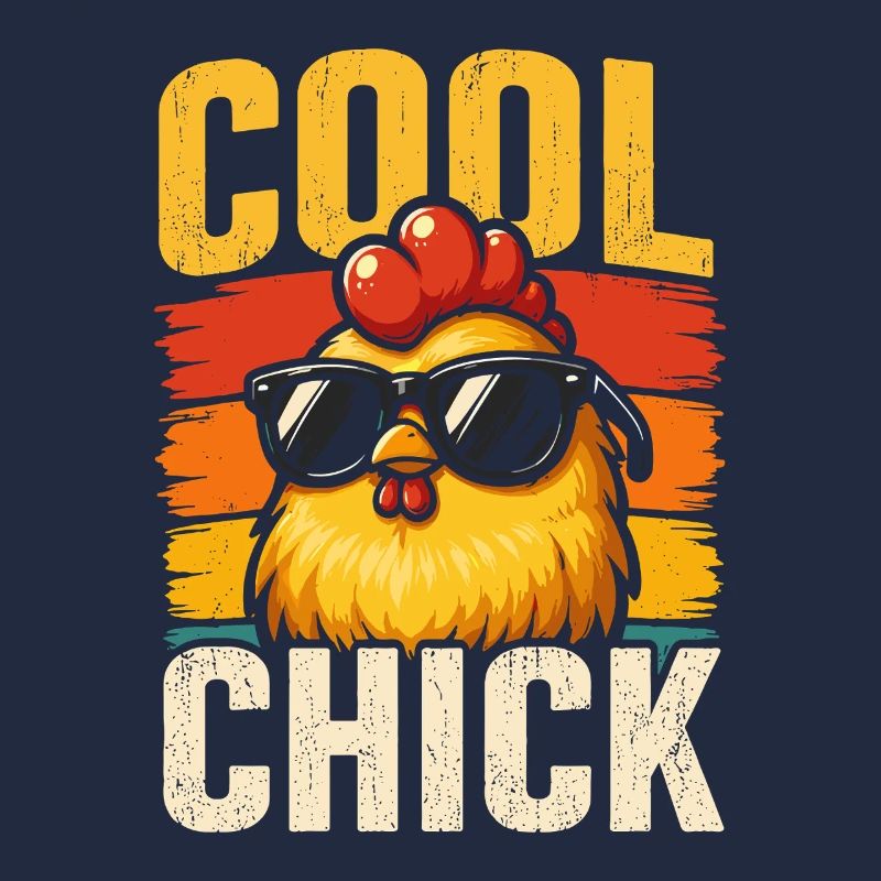 Coole Henne mit Sonnenbrille