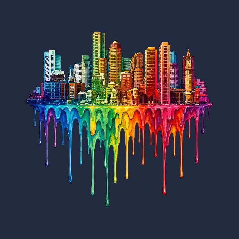 Boston Massachusetts Dripping Paint