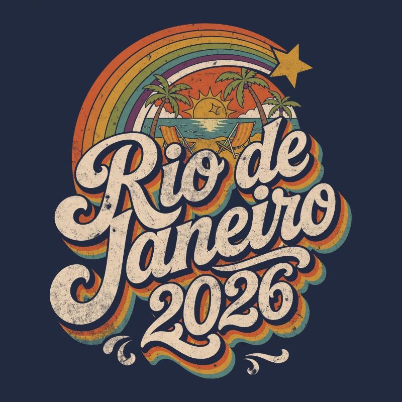 Rio 2026 Retro-Logo