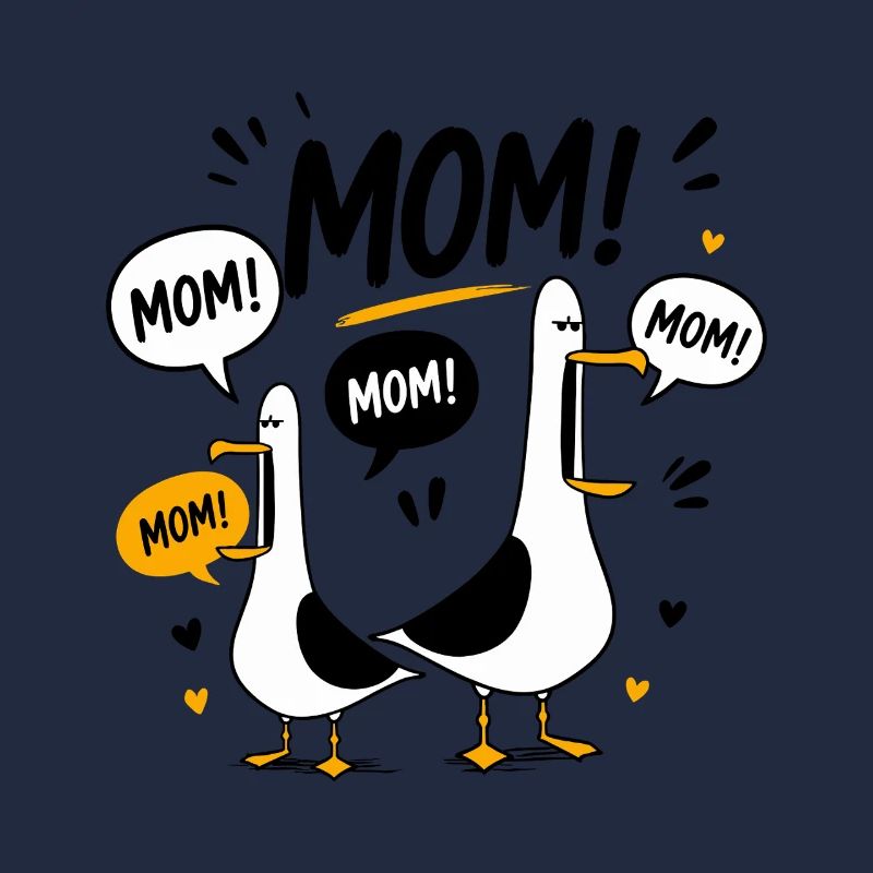 Lustige Möwen-Mama-Muttertag-Mama-Möwen