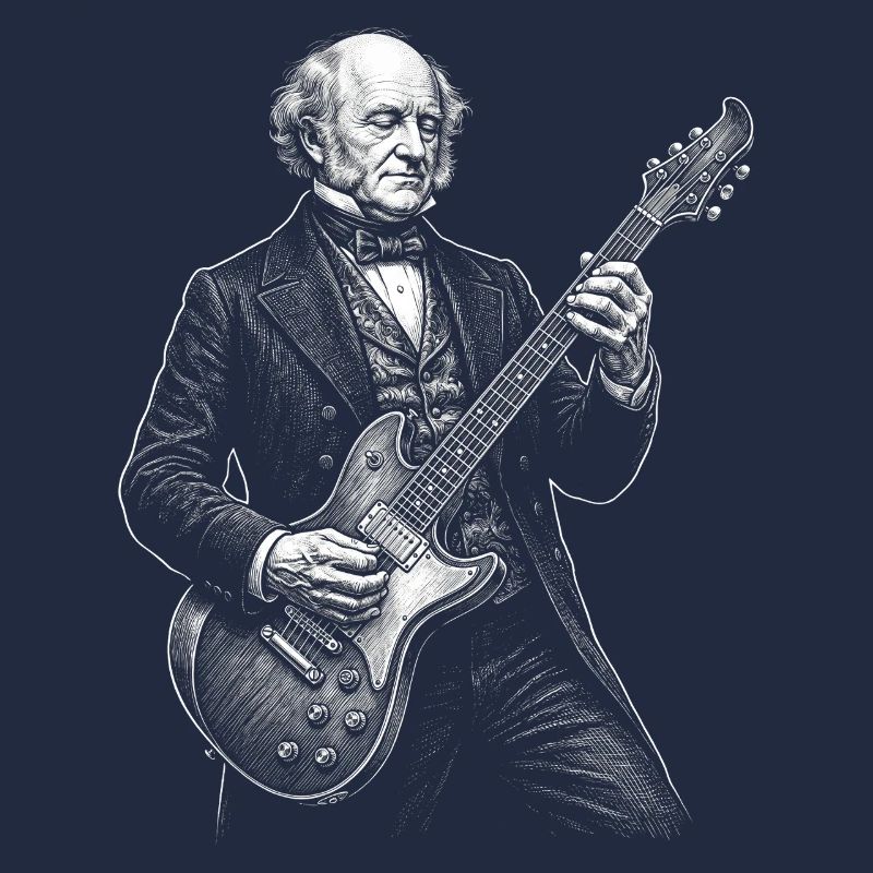 Martin Van Buren Playing Guitar