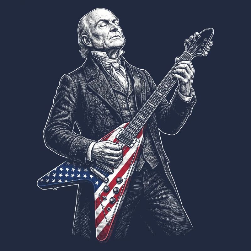 John Quincy Adams, guitariste de drapeau