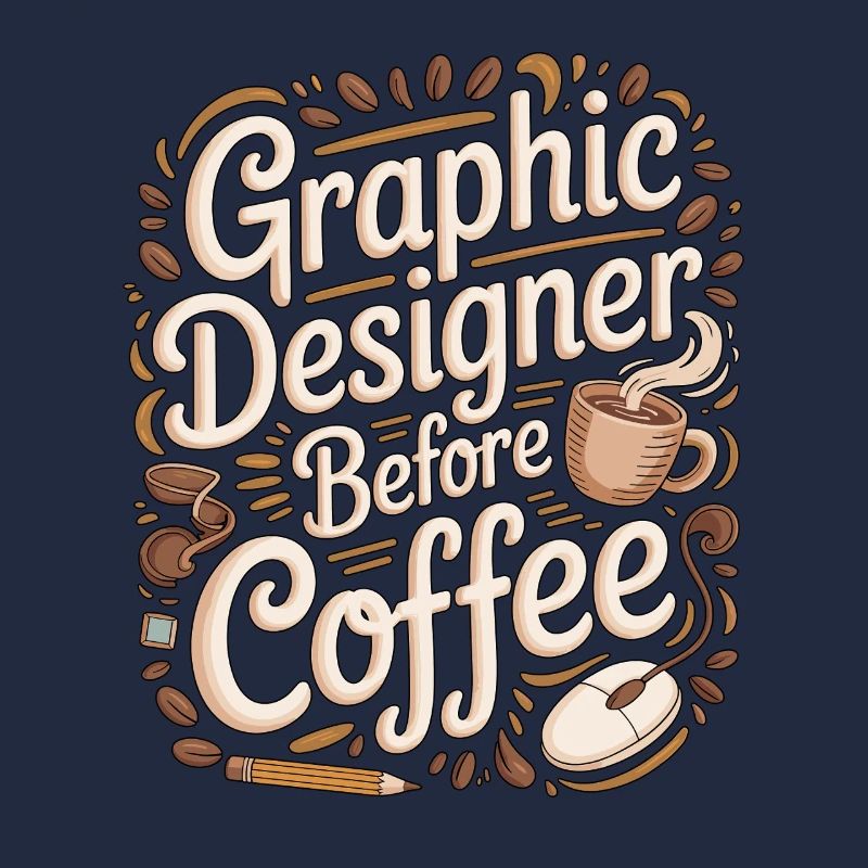 Graphic Designer Before Visual Artist Coffee Lover