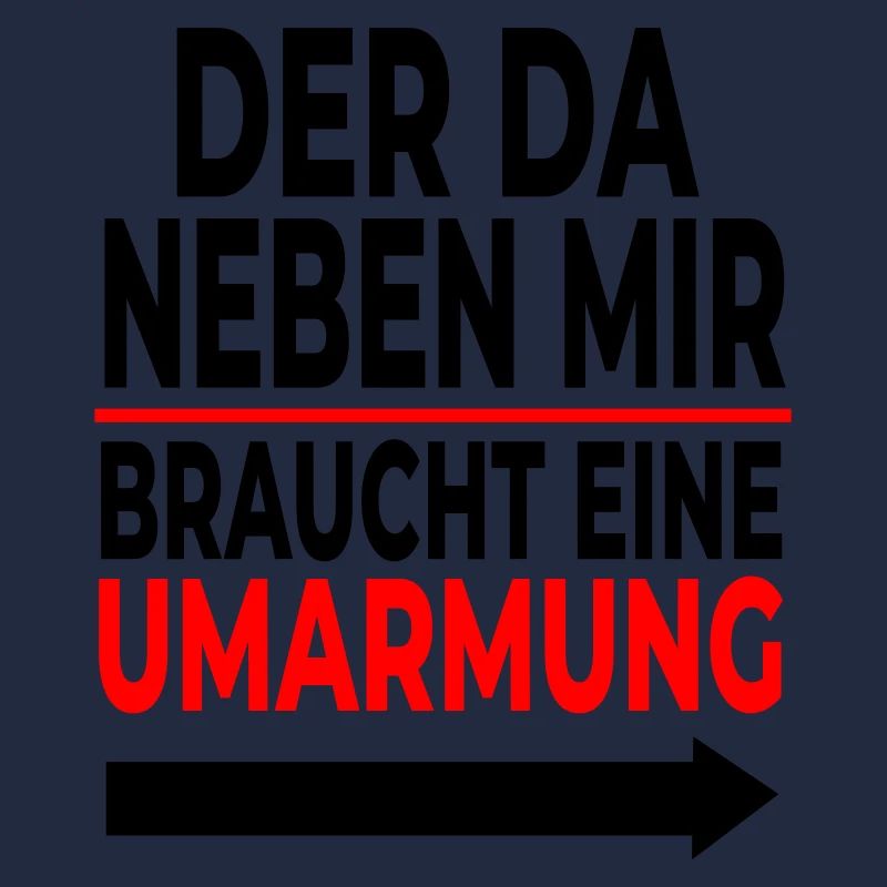 Umarmung: Rote Linie Schriftdesign