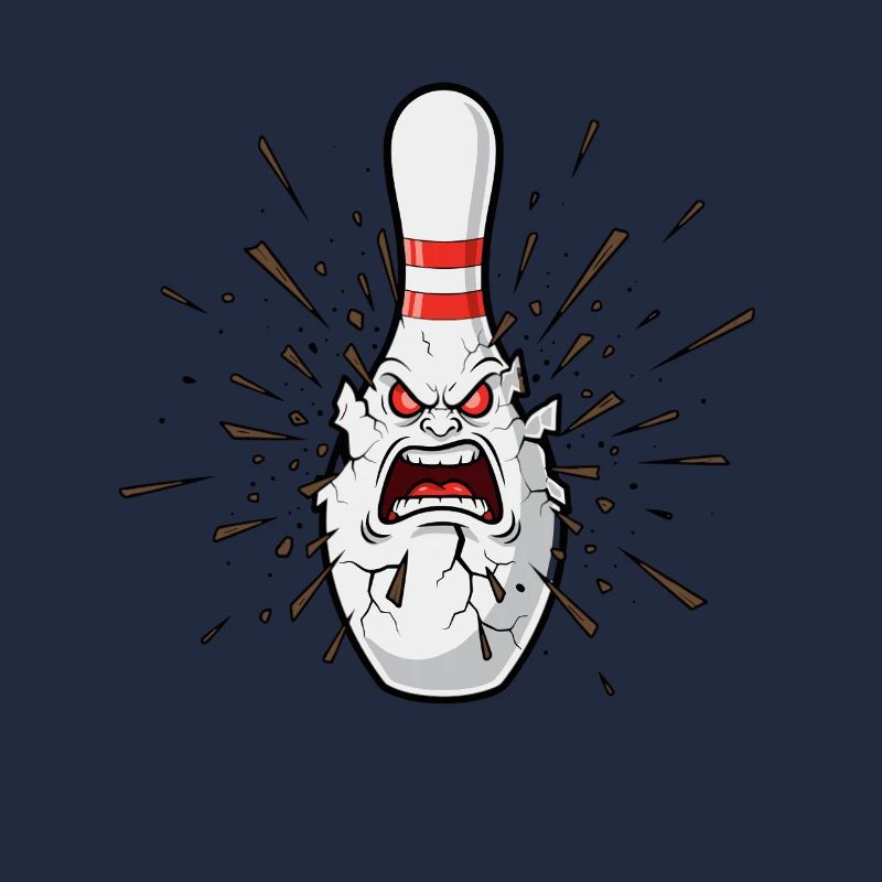 Wütender Bowlingpin Knall