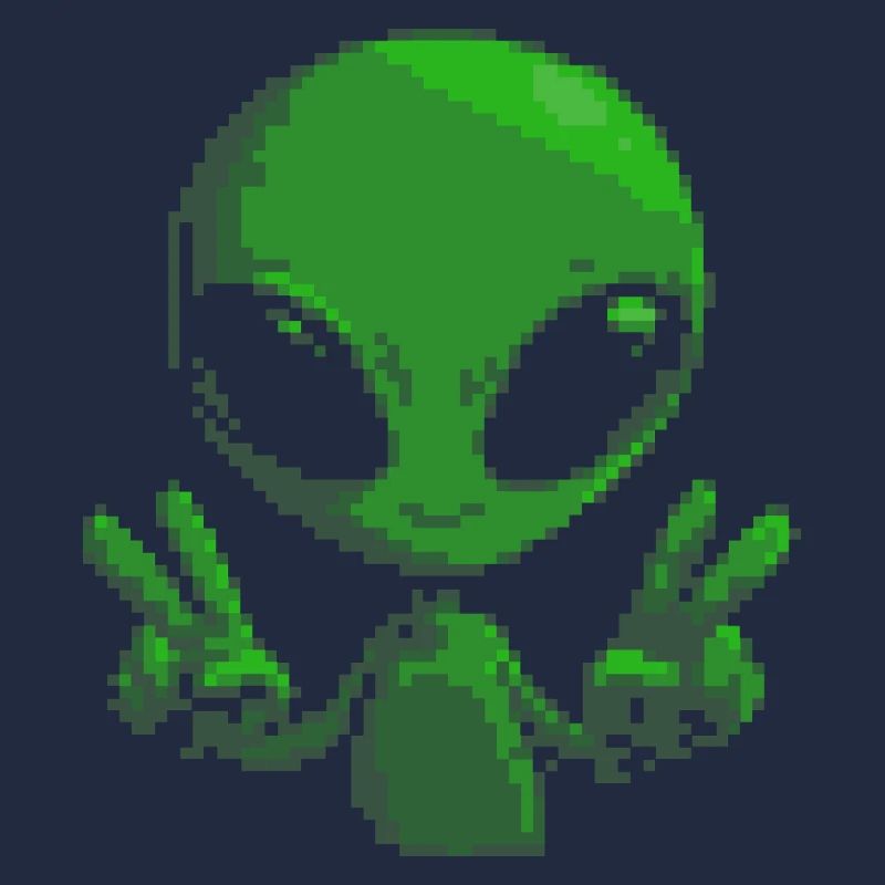 Signe de paix extraterrestre Pixel
