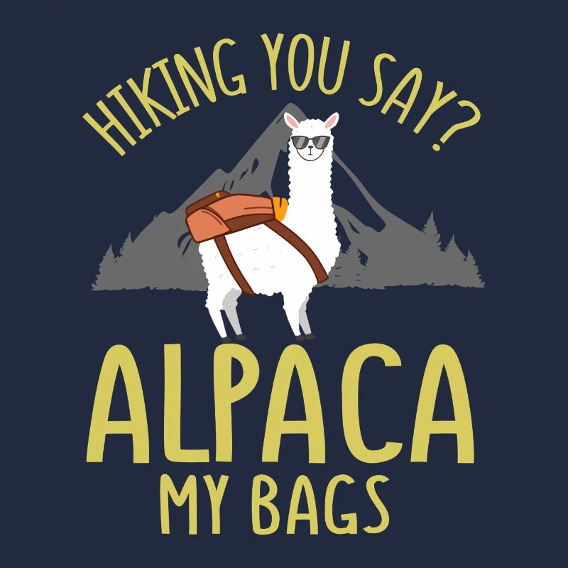 Hiking Alpaca Pun Tee