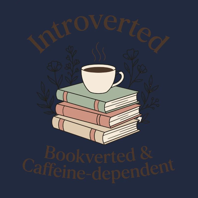 Introvertiert Bücher Kaffee Leseratte