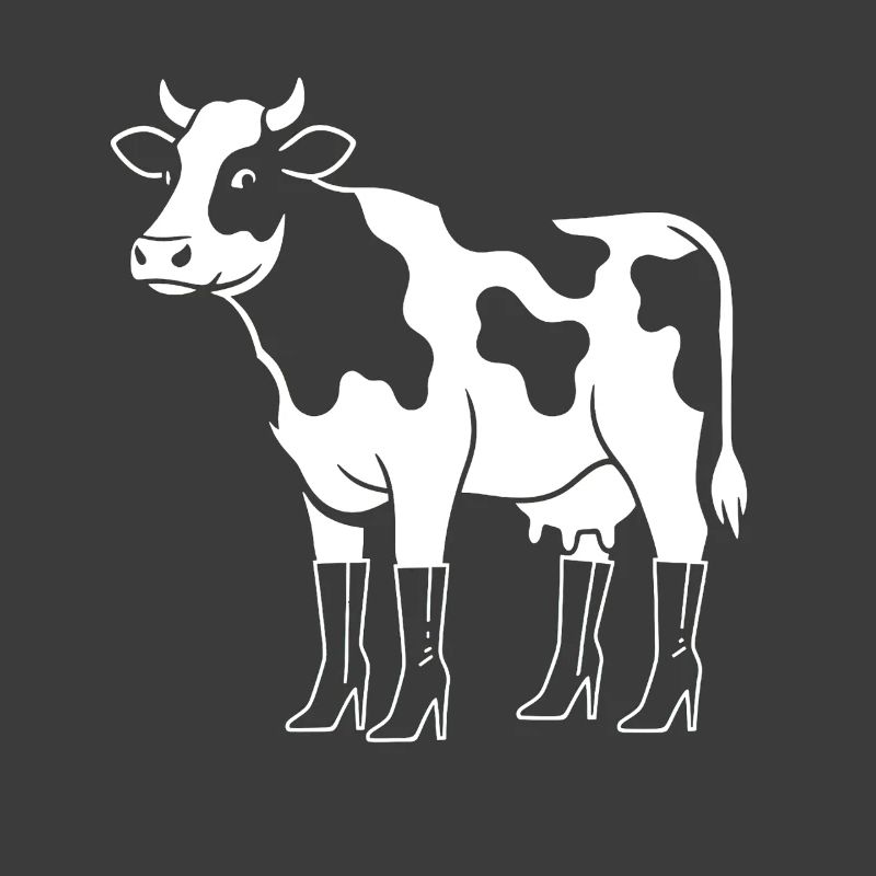 Profil de vache avec botte