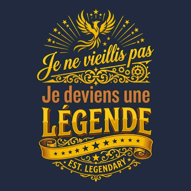 Je ne vieillis pas je deviens une légende Phénix
