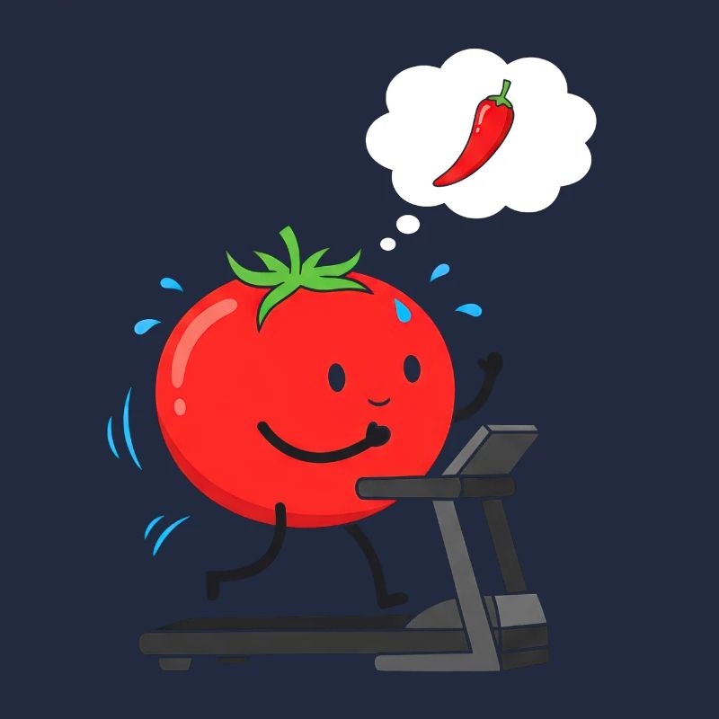 Tomato on treadmill