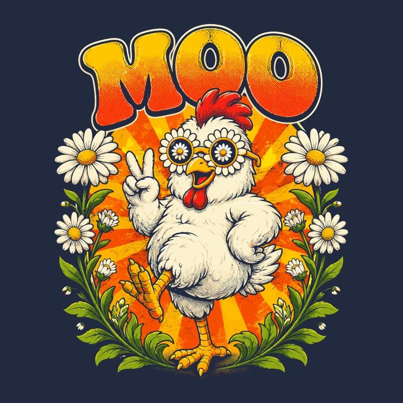 Sonnenhuhn Peace-Motiv