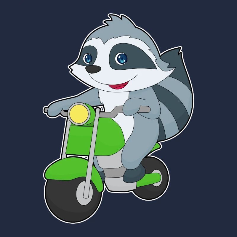 Waschbär Motorroller