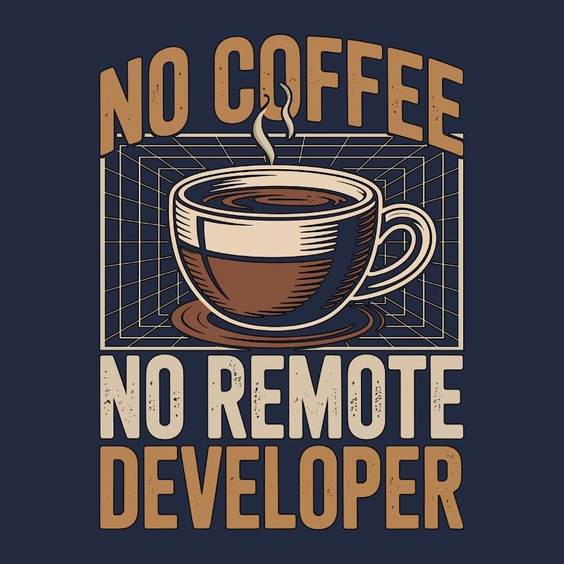 Remote Developer No Coffee Programmer Coffee Lover