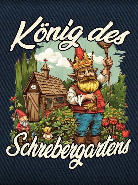 Kleingarten Gartenkönig Gartenzwerg Blumenbeet