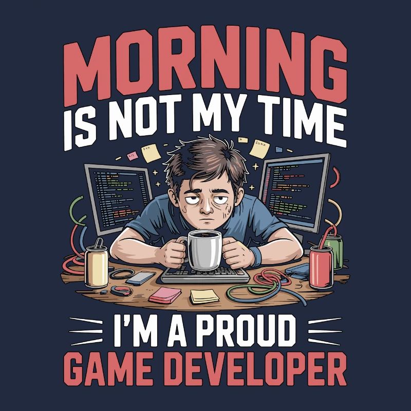 Game Developer Morning Is Not My Time Game Coder