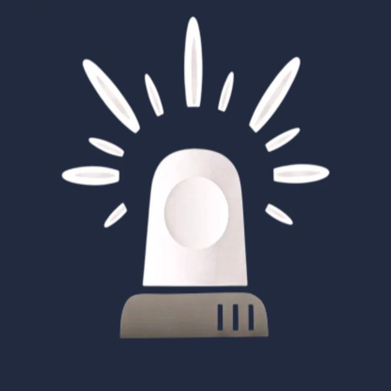 White Siren Warning Light