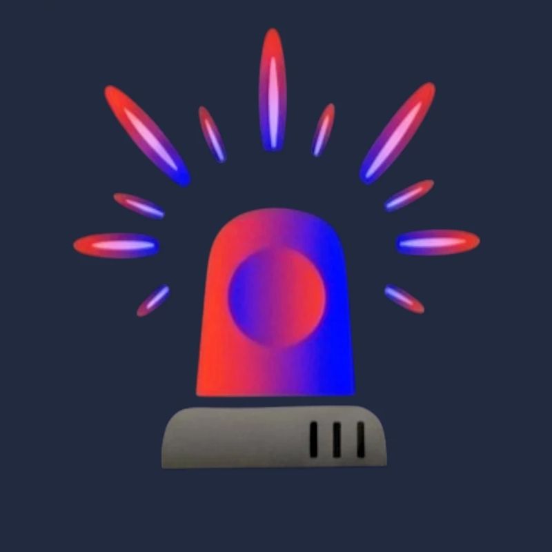 Red-Blue Siren Warning Light