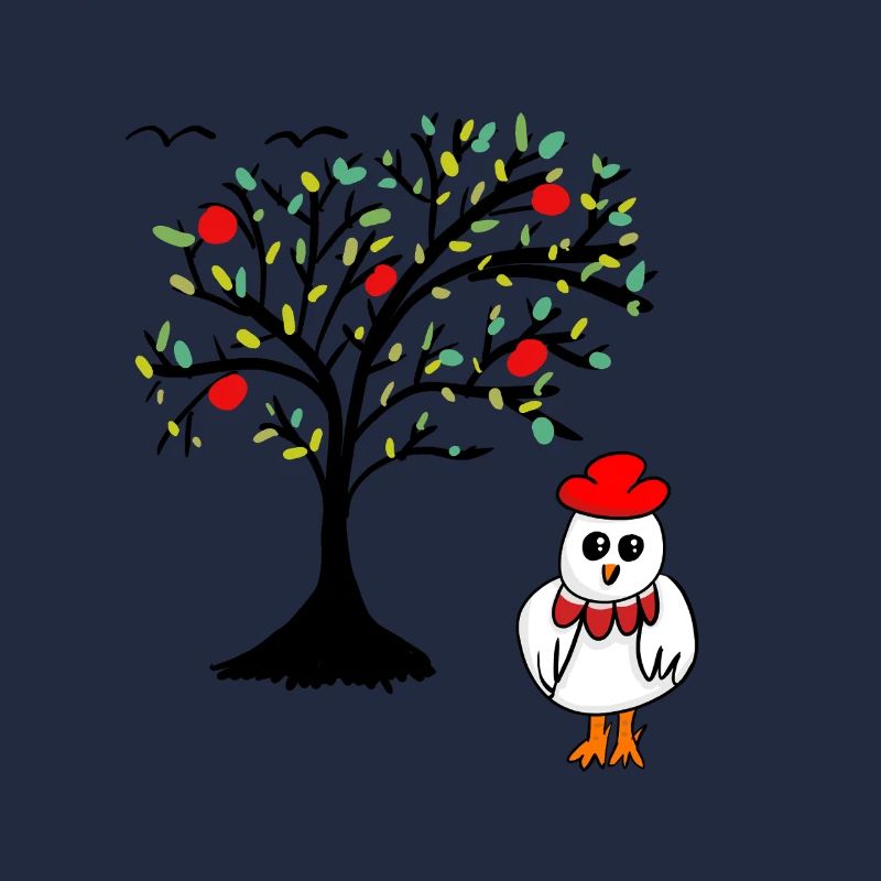 Apple Tree Chicken Hen Chickens Tree