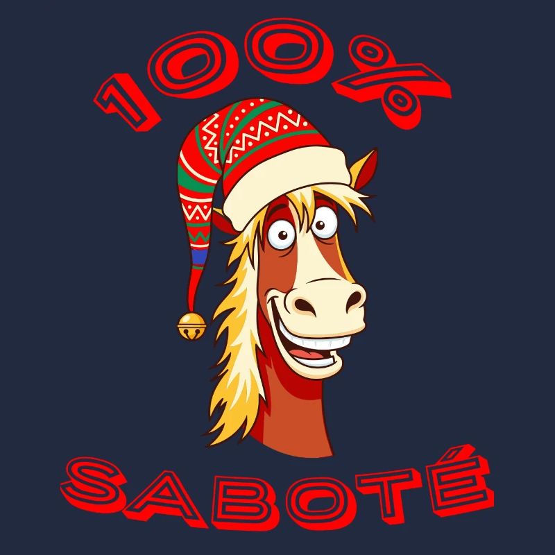 100% SABOTé – Verrücktes Pferd mit roter Kappe