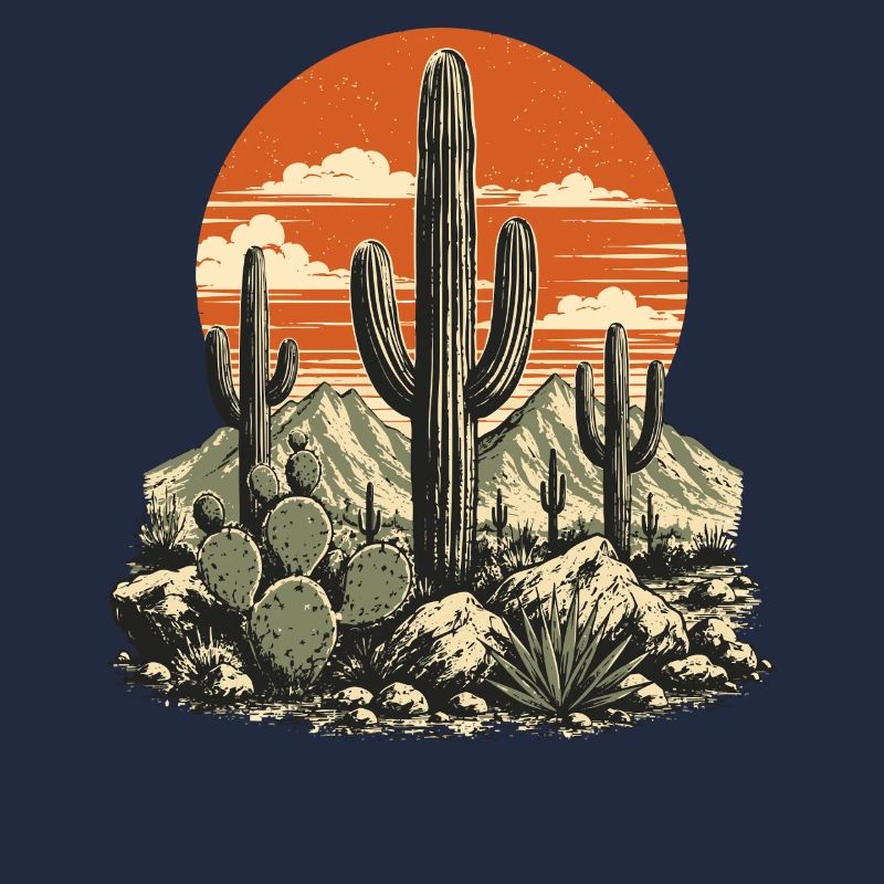 Desert Cactus Sunset