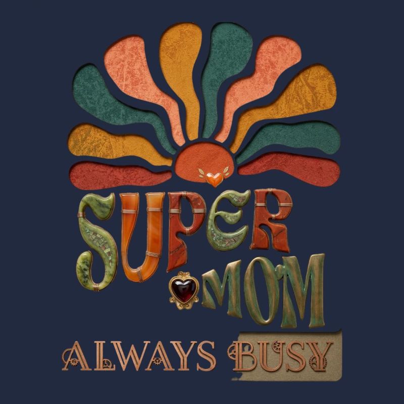 Supermom mit Sonnenstrahlen