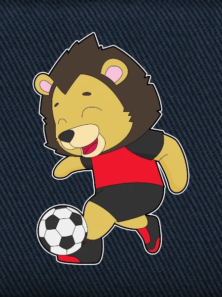 Löwe Fußballspieler Fußball