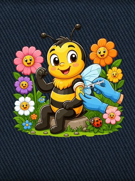 Bienenimpfung im Garten