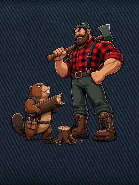 Lumberjack und Biberfreund