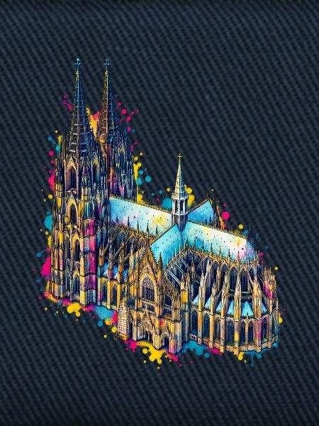 Kölner Dom Aquarell-Splash