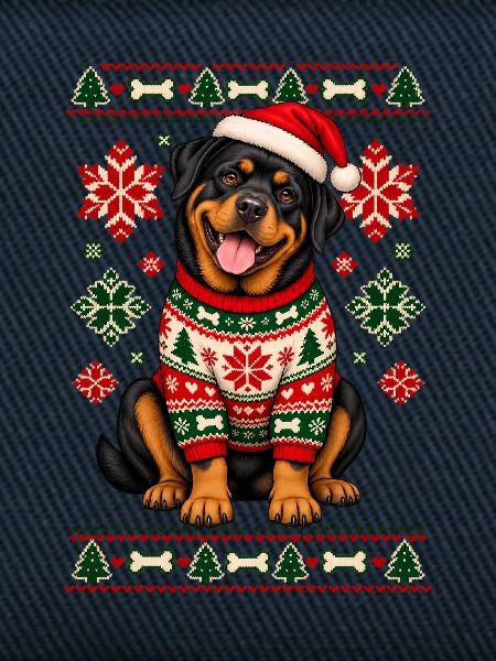 Weihnachtshund im SkandiPullover