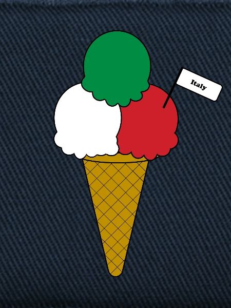 Italy Flag Eiscreme cream