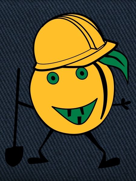 Orangen Bauarbeiter