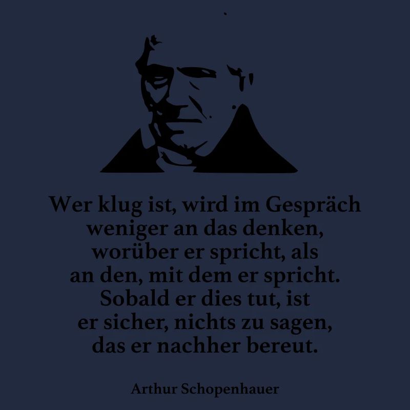 Schopenhauer: Wer klug ist, wird im Gespräch weni