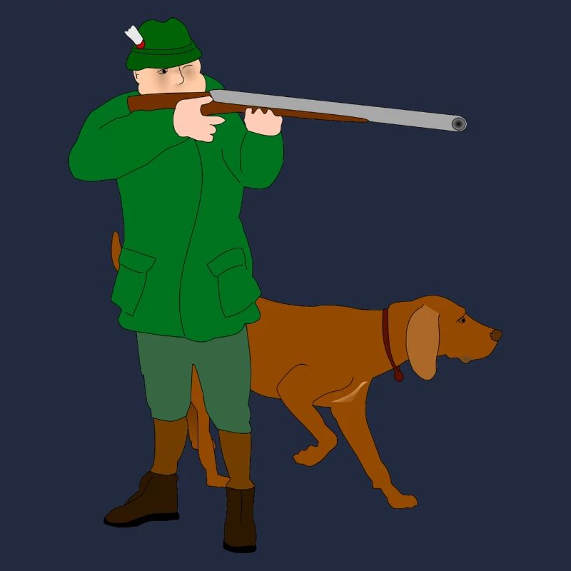 Jäger mit Hund