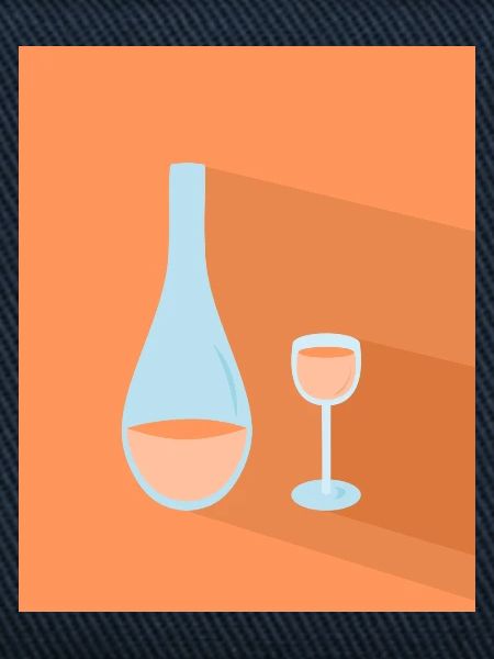 Flasche und Glas
