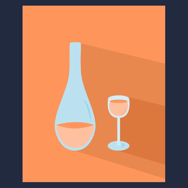 Flasche und Glas