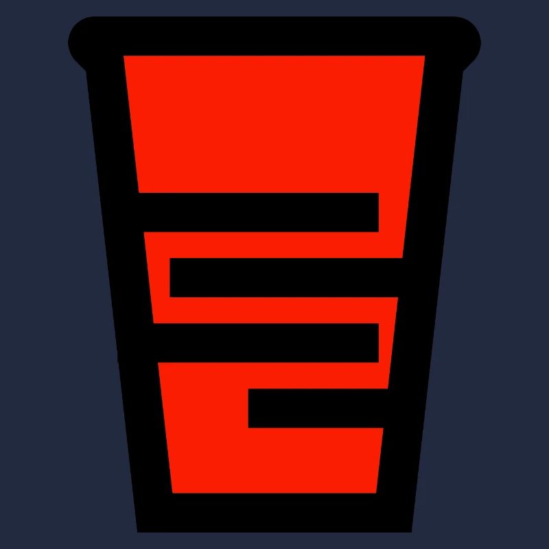 Red plastic cup for alcoholic drinks