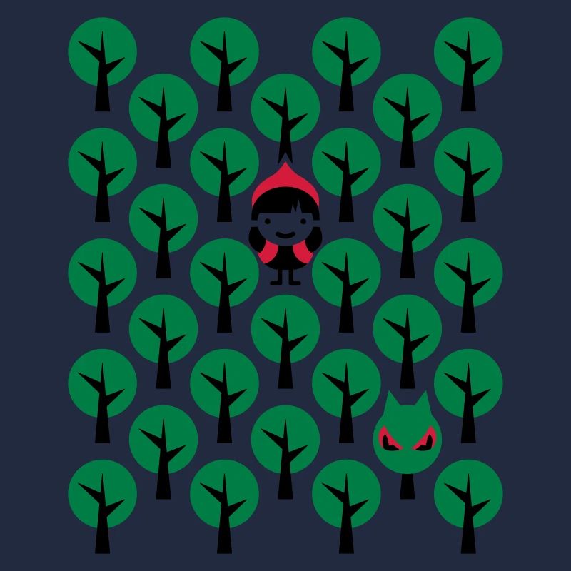 Fairytale - Märchen - Rotkäppchen - Wolf - Grafik