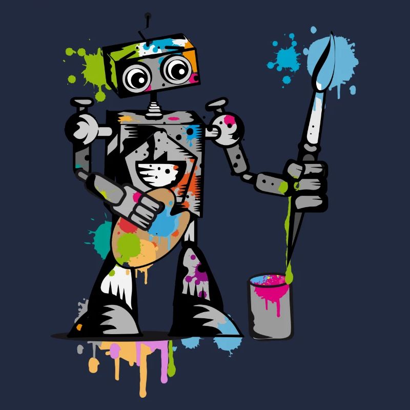 A robot with a brush